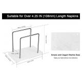 Livabber Napkin Holder, Metal Napkin Storage Modern Freestanding Tissue Paper Dispenser for Table Kitchen Countertop (Marble Base, Chrome)