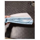 California Design Den Fitted Sheet Queen - Deep Pocket Soft 400 Thread Count Sateen, 100% Cotton Queen Fitted Sheet Only, No Pop-Off Elastic, Durable Bedding - Sky Blue