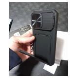 SSLOTSCASE for iPhone 17 Pro Max Case with Card Holder & Kickstand & Slide Camera Lens Cover & Camera Stand & Wallet, Military-Grade Heavy Duty Phone Case Cover for iPhone 17 Pro Max 5G 2025, Black