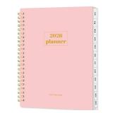 SUNEE 2026 Planner, Weekly and Monthly Calendar Planner, January 2026-December 2026, Daily Agenda with Tabs, Note Pages, Spiral Binding, 6.4x8.3, Pink