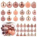 Langxun Christmas Ball Ornaments Pink
