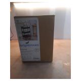 3 Tier Metal Utility Cart Black - Brightroom: Rolling Storage Trolley with Wheels, Powder-Coated, Rust-Resistant