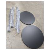 Wood and Metal Round End Table Black - Room Essentials