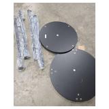 Wood and Metal Round End Table Black - Room Essentials