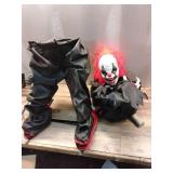 Haunted Hill Farm StoreHaunted Hill Farm 5 ft Animatronic Hell Raiser Clown, Indoor/Covered Outdoor Halloween Decoration, HHCLOWN-20FSA (See Details)- Retail: $99
