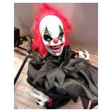 Haunted Hill Farm StoreHaunted Hill Farm 5 ft Animatronic Hell Raiser Clown, Indoor/Covered Outdoor Halloween Decoration, HHCLOWN-20FSA (See Details)- Retail: $99