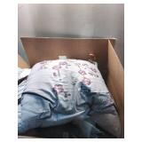 Chezmoi Collection Linnea 7-Piece Luxury Purple Cherry Blossom Floral Embroidery Bedding Comforter Set  Queen - Retail: $97