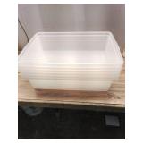 IRIS USA 28 Qt Clear Storage Box  BPA-Free Plastic Stackable Bin with Lid  Containers to Organize Closet Shelves  Clothes  Blankets  Towels  Classroom Organization Teacher Tools  6 Pack - Retail: $70