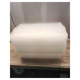 IRIS USA 28 Qt Clear Storage Box  BPA-Free Plastic Stackable Bin with Lid  Containers to Organize Closet Shelves  Clothes  Blankets  Towels  Classroom Organization Teacher Tools  6 Pack - Retail: $70