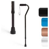 Medline Aluminum Offset Walking Cane for Seniors & Adults is Portable and Lightweight for Balance, Knee Injuries, Mobility & Leg Surgery Recovery