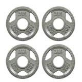 Fitvids Olympic Cast Iron 2-Inch Weight Plate for Strength Training & Weightlifting, Multiple Weights Available