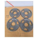 Fitvids Olympic Cast Iron 2-Inch Weight Plate for Strength Training & Weightlifting, Multiple Weights Available