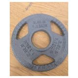 Fitvids Olympic Cast Iron 2-Inch Weight Plate for Strength Training & Weightlifting, Multiple Weights Available