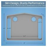 Walker Tray Table with 2 Cup Holders - Universal Trays for Standard Folding Walkers - Home Mobility Accessories by Bluestone (Gray)