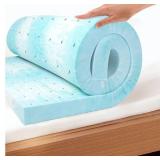 Topper 2 Inch Twin Memory Foam Mattress Topper, Gel Foam Mattress Topper for Pressure Relief, Ventilated Design Bed Topper in a Box