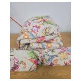 Lush Decor© 3pc King Dolores Reversible Quilt Set Neutral: OEKO-TEX Certified, Botanical Pattern, Year-Round Comfort - Retail: $119