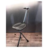 Hold 440 lbs Folding Canes with Seat Walking Stick Height Adjustment Cane Seat Capacity Frosted Handle with Magnetic Therapy Stone Massage Crutches Stool - Retail: $59