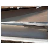 Harper & Bright Designs King Canopy Bed with Headboard and Slat Support, Wooden King Size Platform Bed Frame for Bedroom, No Box Spring Needed (Brown Wash) - Retail: $176