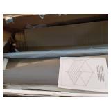 Harper & Bright Designs King Canopy Bed with Headboard and Slat Support, Wooden King Size Platform Bed Frame for Bedroom, No Box Spring Needed (Brown Wash) - Retail: $176