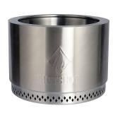 HotShot Smokeless 19.5  Round Portable Wood Burning Stainless Steel Fire Pit with Carry Bag - Retail: $99
