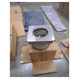 OuterMust 48,000 BTU Steel Propane Standing Pyramid Patio Heater with Wheels Ideal for Backyard Balcony 6-8 people - Retail: $189