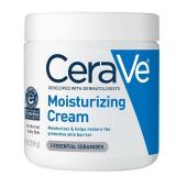 CeraVe Moisturizing Cream, Body and Face Moisturizer for Dry Skin, Body Cream with Hyaluronic Acid and Ceramides, Daily Moisturizer, Oil-Free, Fragrance Free, Non-Comedogenic, 19 Ounce