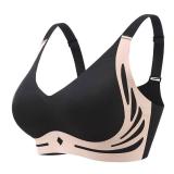 Bras for Women No Underwire Soft Comfortable Wireless Seamless Everyday Bras,Black,M