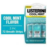 Listerine Cool Mint PocketPaks Oral Care Breath Strips  Breath Spray Strips  24 Count  3 Pack