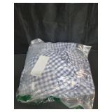 Flygo Womens Plaid 2 Piece Pajamas Sets Gingham Button Down Puff Sleeve Babydoll Shirt Ruffle Pants Y2K Pjs Lounge Set(Navy-XL)