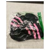 Knee High Socks for Women Leg Warmers Sports Athletic Tube Socks Striped Thigh High Stockings Cosplay 1 Pack Black Pink