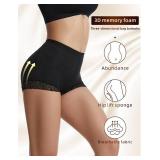 WEICHENS Womens Fake Buttock Briefs Butt Lifter Padded Control Panties Hip Enhancer Underwear Shapewear Boyshort Black, XXL