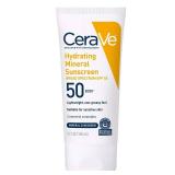 CeraVe 100% Mineral Sunscreen SPF 50 with Zinc Oxide & Titanium Dioxide, Hyaluronic Acid & Ceramides, Oil Free & Non-Greasy, Hydrating Mineral Sunscreen For Body, 5 oz