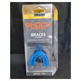Shock Doctor Mouth Guard for Braces, Blue, Adult