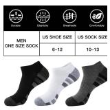 COOVAN 12 Pack Mens Ankle Socks Low Cut Cushioned Comfort Breathable Casual Socks 12 pairs, M-L