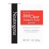 Neutrogena Rapid Clear Stubborn Acne Spot Treatment Gel, Maximum Strength 10% Benzoyl Per-oxide Treatment Medication for Acne Prone Skin, Pimple Cream Reduces Size & Redness, 1 oz