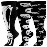 ZFiSt Plus Size Compression Socks Wide Calf for Women Men,Sport Compression Stocking Nurse Socks for Edema Travel