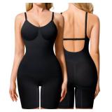Irisnaya Shapewear Bodysuit for Women Tummy Control Backless Low Back Body Suits for Womens Full Body Shaper Body Suit, M