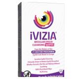 iVIZIA Eyelid Cleansing Wipes for Sensitive Eyelid Cleansing, Preservative-Free, Micellar, No Rinse, Gentle Eye Makeup Remover, 20 Sterile Single-Use Wipes for Eyelids Packaging May Vary