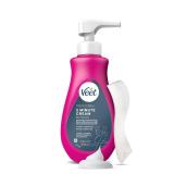 Veet Professional 2 Minute Cream for All Skin Types with Shea Butter, Full Bikini & Pubic Hair Removal, Dermatologically Tested, 13.5 FL OZ Bottle w/Spatula