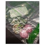 LLOUSSAK 2 Pcs Rhinestone Cherry Keychain, Sparkling Cherry Bag Charms Cute Bag Accessories for Women Fruit Cherrys Key Chain Purse Charms for Handbags, Purse - Red, Pink Cherrys