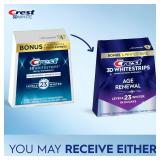 Crest 3D Whitestrips Age Renewal Teeth Whitening Kit, 24 Treatments (20 + 4 Bonus), Each with 1 Upper/1Lower, 48 Strips Crest 3DWhite Teeth Whitening Strips