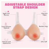 IVITA D Cup Strap on Silicone Breast Form Artificial Flase Breast with Strap Fake Boobs for Mastectomy Crossdresser Prosthesis
