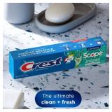 Crest + Scope Whitening Toothpaste, 5.4 Oz Tube - Anticavity Fluoride Toothpaste, Fresh Breath, Kills Germs - Tartar Protection, Enamel Protection - Minty Fresh Flavor