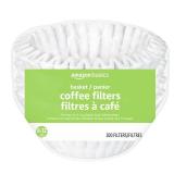 Amazon Basics Basket Coffee Filters for 8-12 Cup Coffee Makers, White, 200 Count