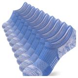 Amutost No Show Socks Womens Athletic Cushion Ankle Footies Low Cut 5 Pairs