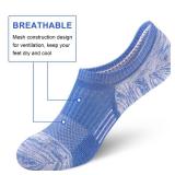 Amutost No Show Socks Womens Athletic Cushion Ankle Footies Low Cut 5 Pairs