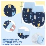 12 Pairs Newborn Baby Mittens Infant Toddler Gloves No Scratch Mittens Gloves for 0-6 Months Baby Boys Girls (Multicolor, Cartoon)