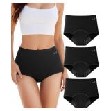 TANSTC Period Underwear for Women,Black,S