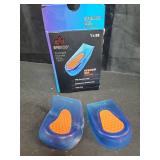 Spenco Gel Heel Cup Shoe Inserts for Pain Relief from Heel Spurs or Bruising, Medium/Large