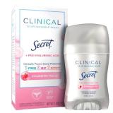 Secret Clinical Strength Antiperspirant Deodorant for Women, 3X Stress Protection, 72hr Sweat & Odor Protection, Pro-Hyaluronic Acid, Invisible Solid, Strawberry Summer Fizz Scent, 1.6 oz
